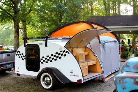 teardrop camper tent attachment.